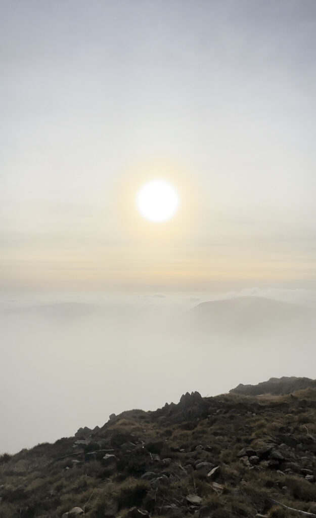 Śnieżka zachód słońca 
