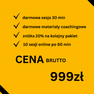 Pakiet coachingowy TOP – 10 sesji po 60 minut